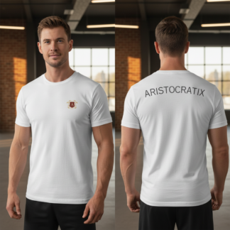 Aristocratrix Crest tee lifestyle photo