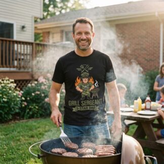 Grill Sergeant 5 Star Dad T-Shirt lifestyle