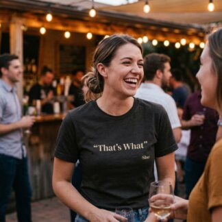 "That's What" Phrase Tee | Minimalist Text Shirt - Funny & Silly design