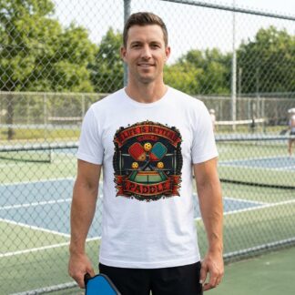 Life Is Better with a Paddle Tee | Pickleball Paddles, Sport Design - Pickleball design