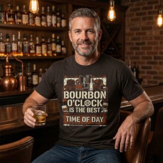 Bourbon O'Clock graphic Tee | Bourbon Whiskey Drinking Shirt - Bourbon & Whiskey design