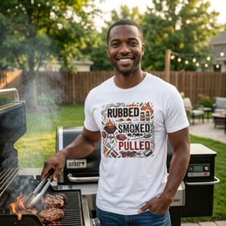 Rubbed Smoked Pulled T-Shirt | BBQ Grill Pitmaster Gift