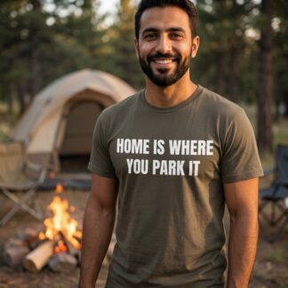 Camping T-Shirt - HOME IS WHERE YOU PARK IT - Multi Tee