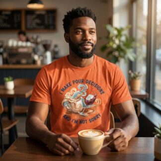 I Make Pour Decisions And I'm Not Sorry Tee | Coffee & Wine Pun Shirt