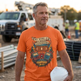 My Work Is Always Grounding T-Shirt | Vintage Electrical Tools Graphic