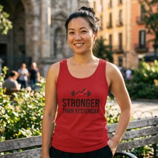 Stronger Than Yesterday Tank | Fitness Motivational Gym Workout Tank