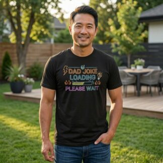 Dad Joke Loading Please Wait T-Shirt | Funny Retro Game Loader Tee