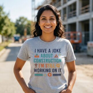 Construction joke graphic Tee | I Have a Joke About Construction I'm Still Working On It T-Shirt