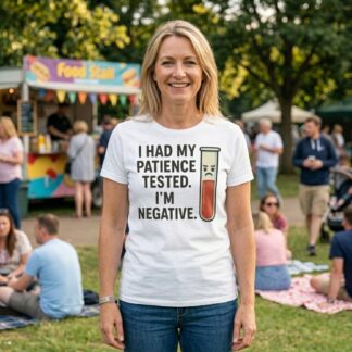 I Had My Patience Tested I'm Negative T-Shirt | Funny Lab Test Tee