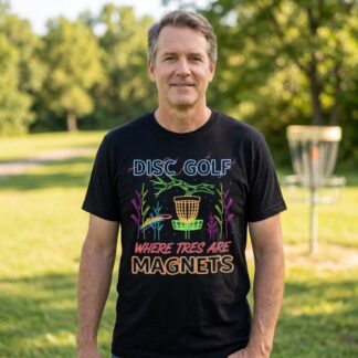 Disc Golf Neon Basket Tee | Where Trees Are Magnets, Outdoor Sports Shirt