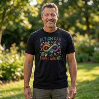 Autism Dad T-Shirt | Raising Awareness Infinity Heart Puzzle Design