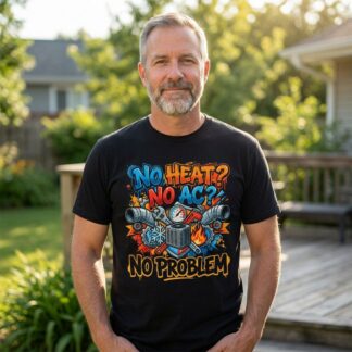 No Heat? No AC? No Problem tee | HVAC Funny AC Repair Shirt