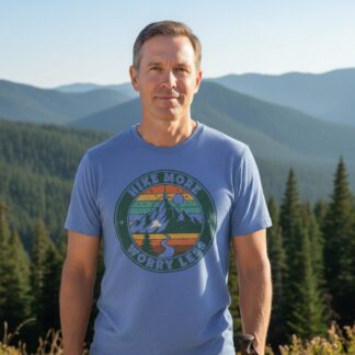 Hike More Worry Less Tee | Mountain Trail Graphic T-Shirt