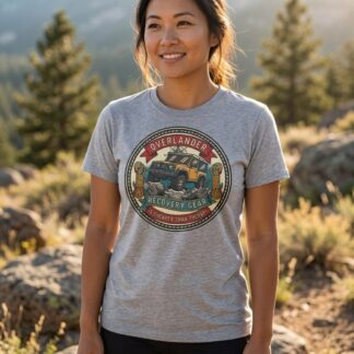 Overlander Recovery Gear Jeep Badge Tee lifestyle photo