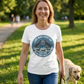 Labs Make Every Day Feel Like Their First Walk Ever T-Shirt lifestyle photo