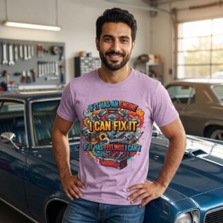 If It Has an Engine I Can Fix It T-Shirt lifestyle photo