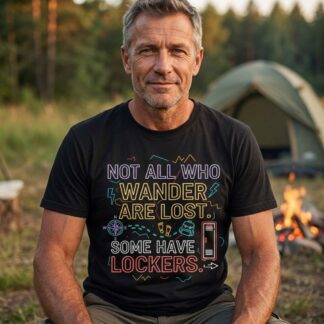 Not All Who Wander Are Lost Some Have Lockers T-Shirt lifestyle photo