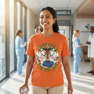 Coffee Scrubs and Saved Lives T-Shirt lifestyle photo