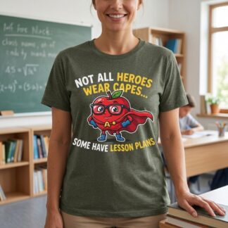 Apple Teacher Superhero, Teacher Tee lifestyle photo