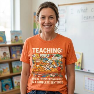 Teaching: Where "Stop Eating Glue" Is a Complete Sentence T-Shirt lifestyle photo