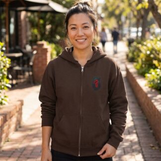 Art Outbreak Logo Zip-Up Hoodie lifestyle photo