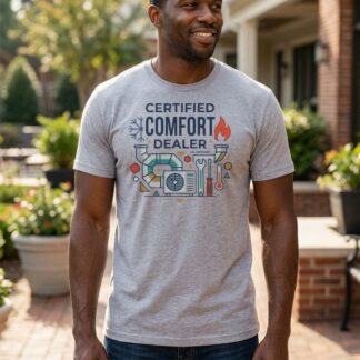 Certified Comfort Dealer Tee lifestyle photo