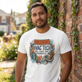 Warning HVAC Tech Will Judge Your Thermostat T-Shirt lifestyle photo