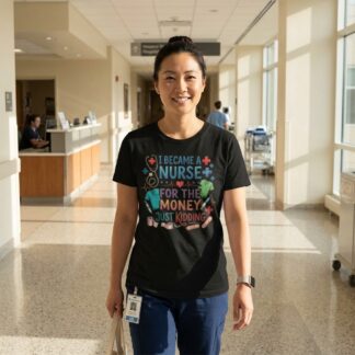 I Became a Nurse For the Money Just Kidding T-Shirt lifestyle photo