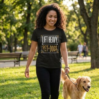 I Lift Heavy Pet Dogs T-Shirt lifestyle photo