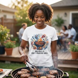 BBQ Rule #1 Don't Touch My Grill Tee lifestyle photo