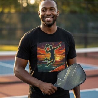 Pickleball Player Silhouette Tee lifestyle photo
