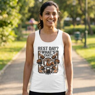 Rest Day? What's That? weightlifting tank lifestyle photo