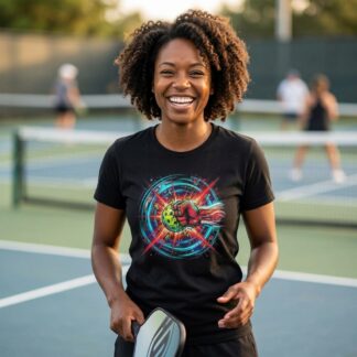 Cosmic Fist Pickleball Explosion T-Shirt lifestyle photo