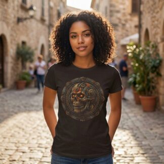 Rustic Skull Medallion T-Shirt lifestyle photo