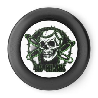 Skull and Chains Frisbee | 419 Chains Disc — Disc Golf t-shirt front design