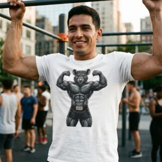 Lab Rat Biceps Pose Tee - lab rat biceps pose bodybuilding animal fitness graphic tee | Art Outbreak