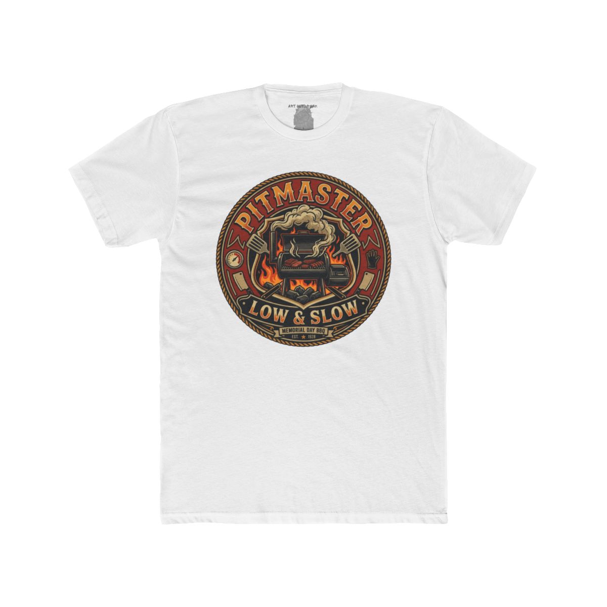 Pitmaster Low & Slow T-Shirt | BBQ Smoker Grill Logo - Image 2