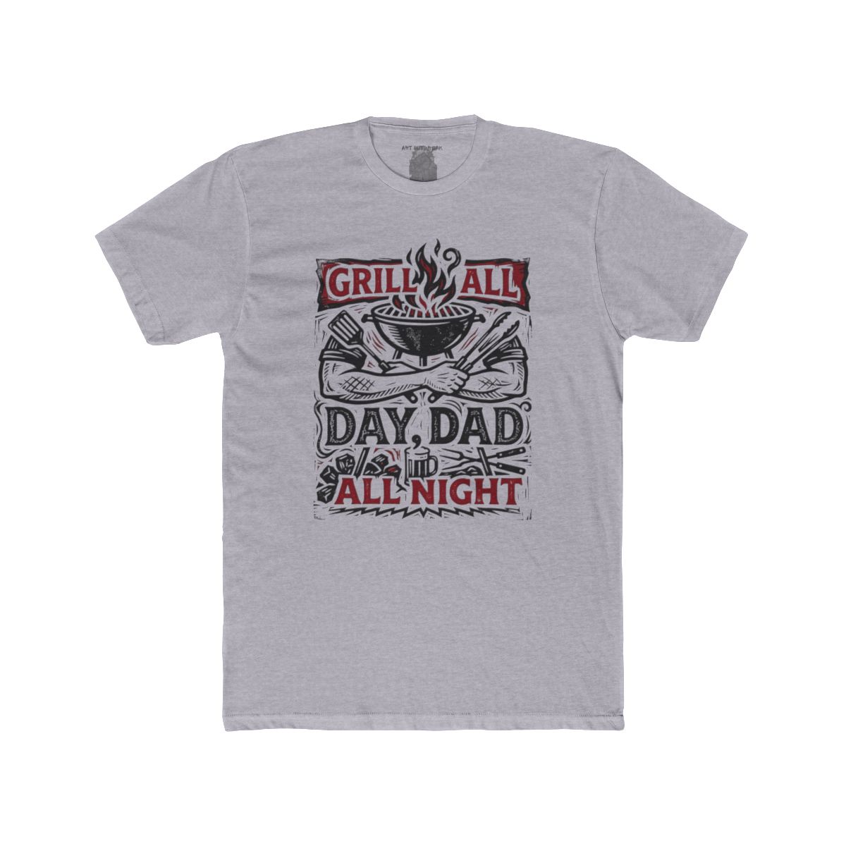 Grill All Day Dad All Night T-Shirt | BBQ Dad Tee - Image 3