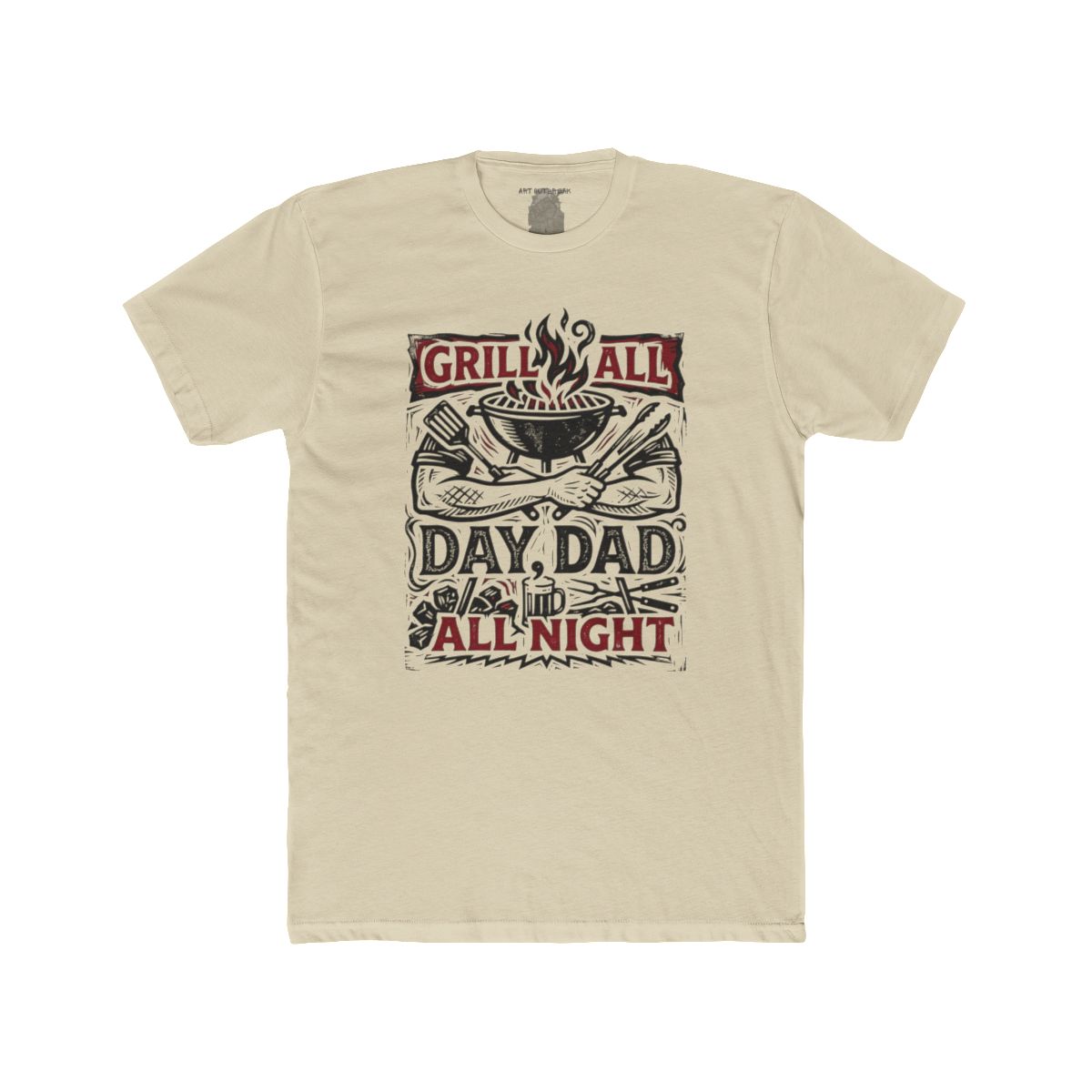 Grill All Day Dad All Night T-Shirt | BBQ Dad Tee - Image 5
