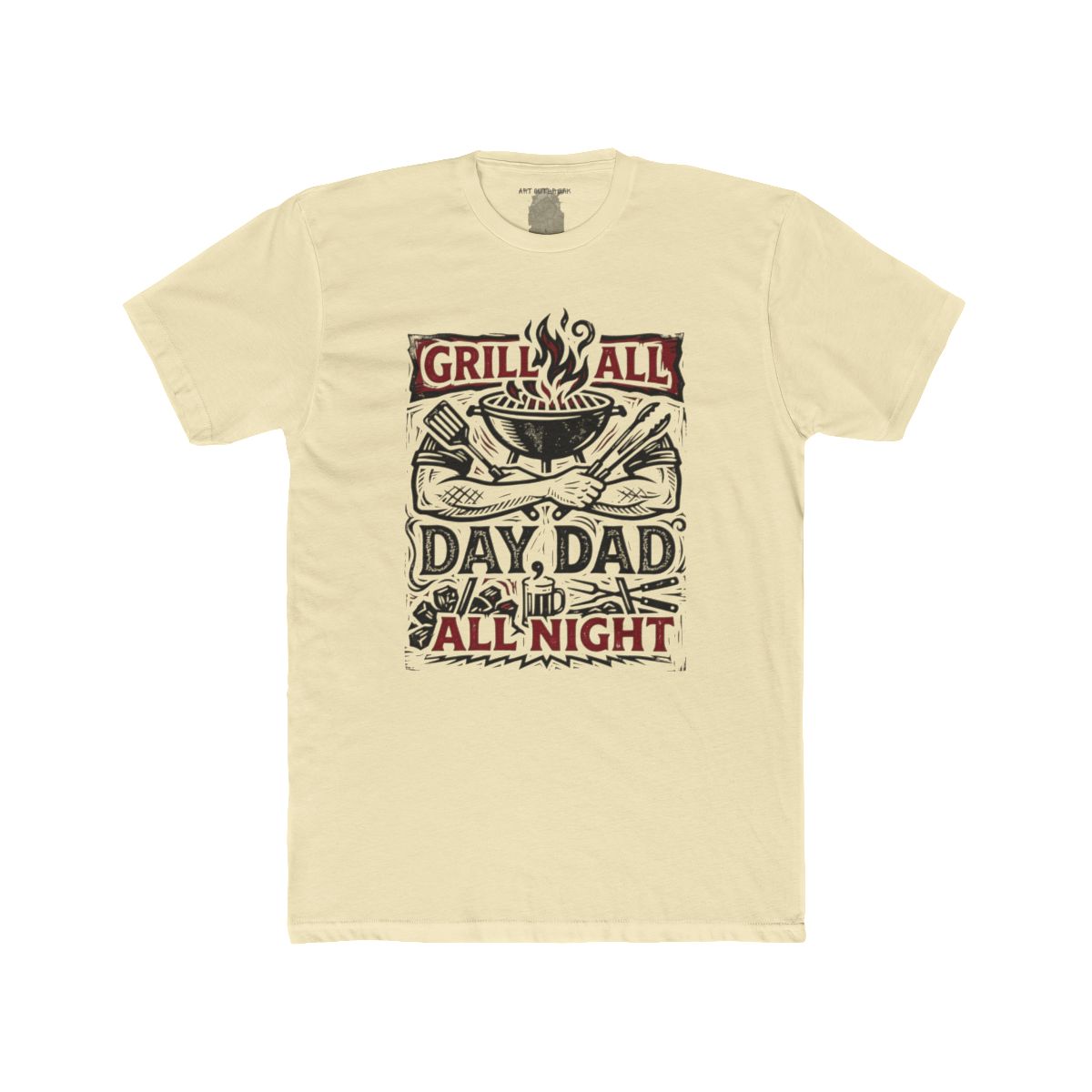 Grill All Day Dad All Night T-Shirt | BBQ Dad Tee - Image 4