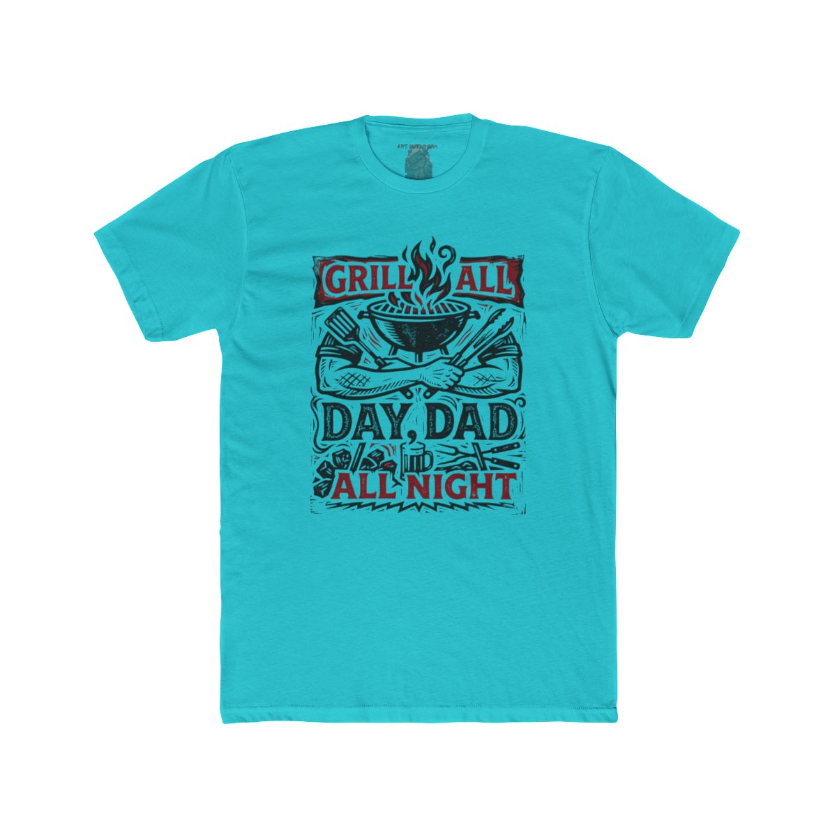 Grill All Day Dad All Night T-Shirt | BBQ Dad Tee - Image 9