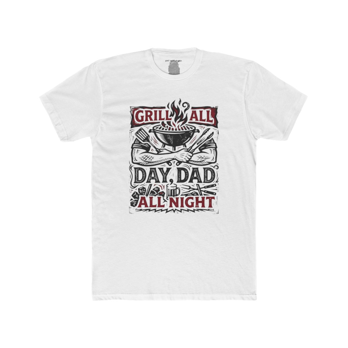 Grill All Day Dad All Night T-Shirt | BBQ Dad Tee - Image 2