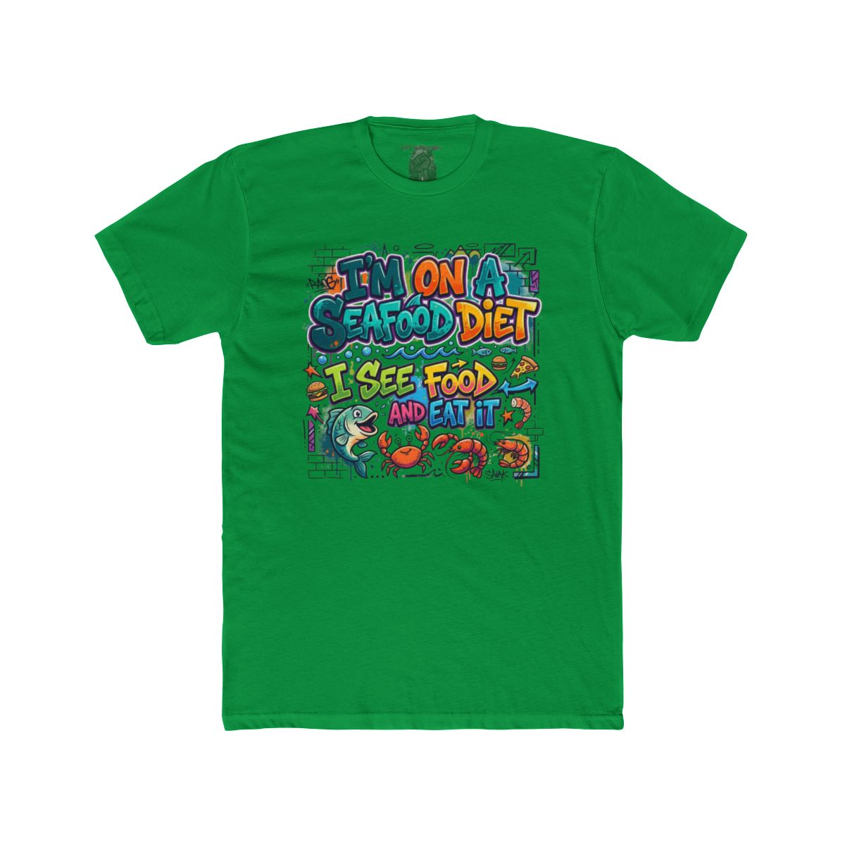 I'm On A Seafood Diet I See Food And Eat It T-Shirt | Funny Seafood Tee - Image 8