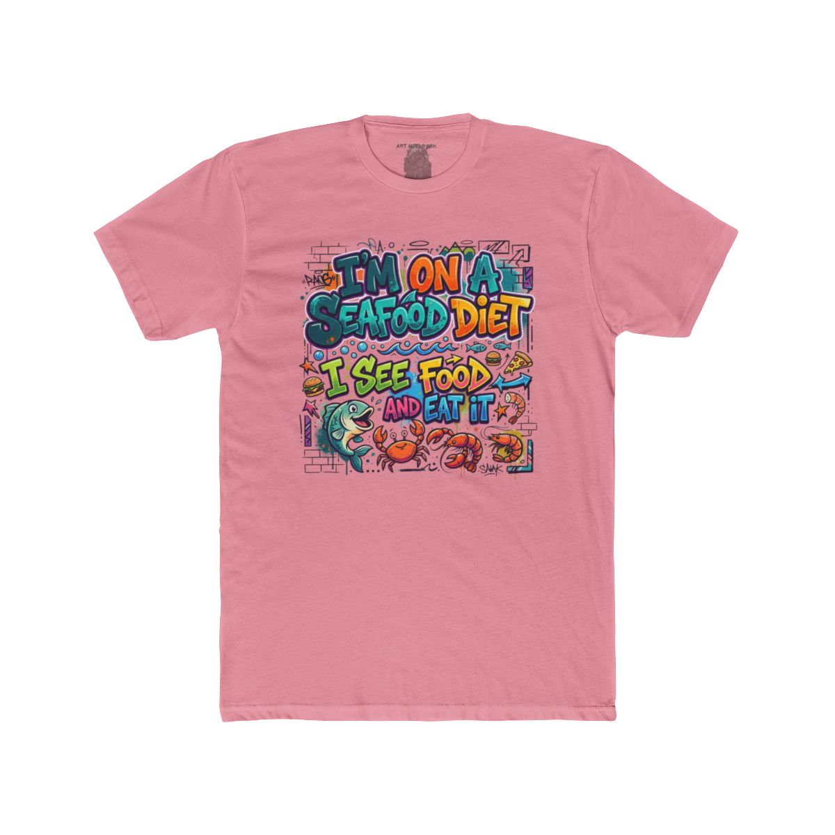 I'm On A Seafood Diet I See Food And Eat It T-Shirt | Funny Seafood Tee - Image 12
