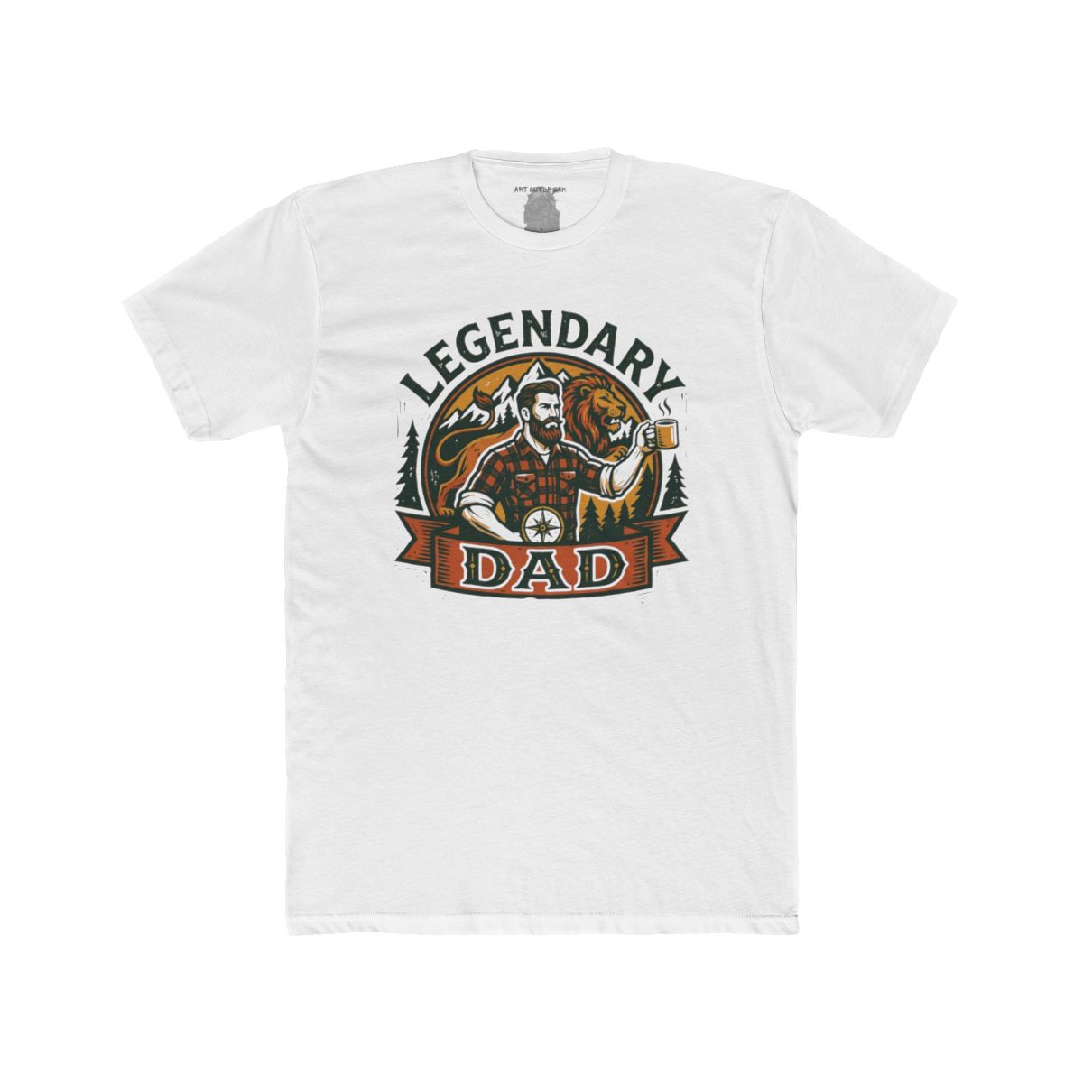 Legendary Dad Tee | Retro Camper, Beer Mug, Outdoors Father Design - Image 2