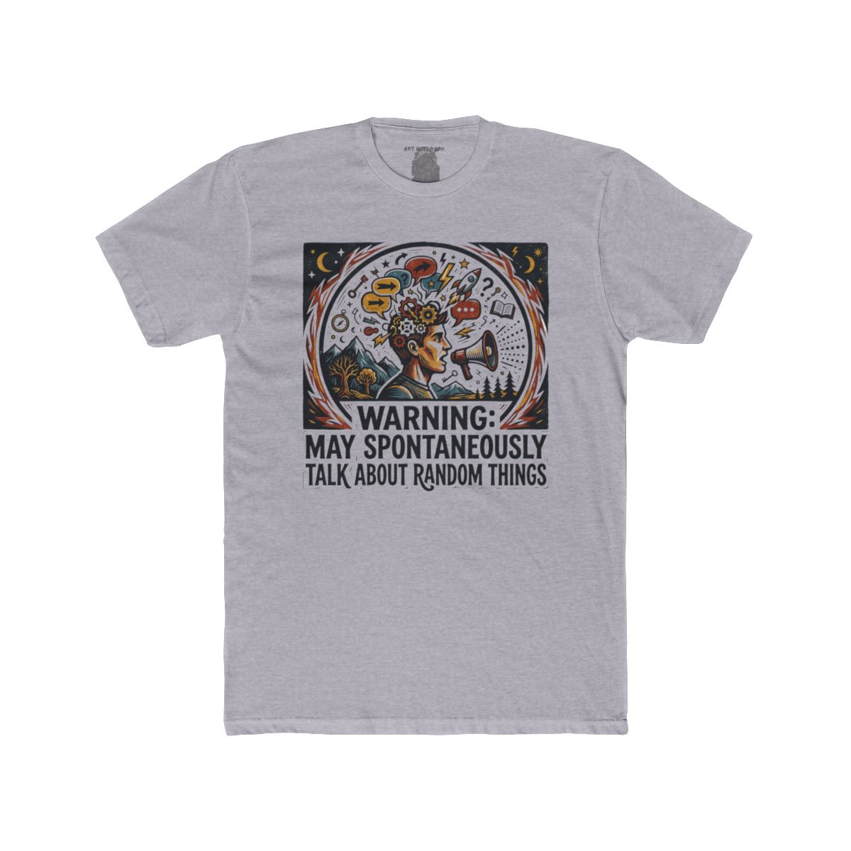 Warning: May Spontaneously Talk About Random Things Tee | Funny Conversation Shirt - Image 5