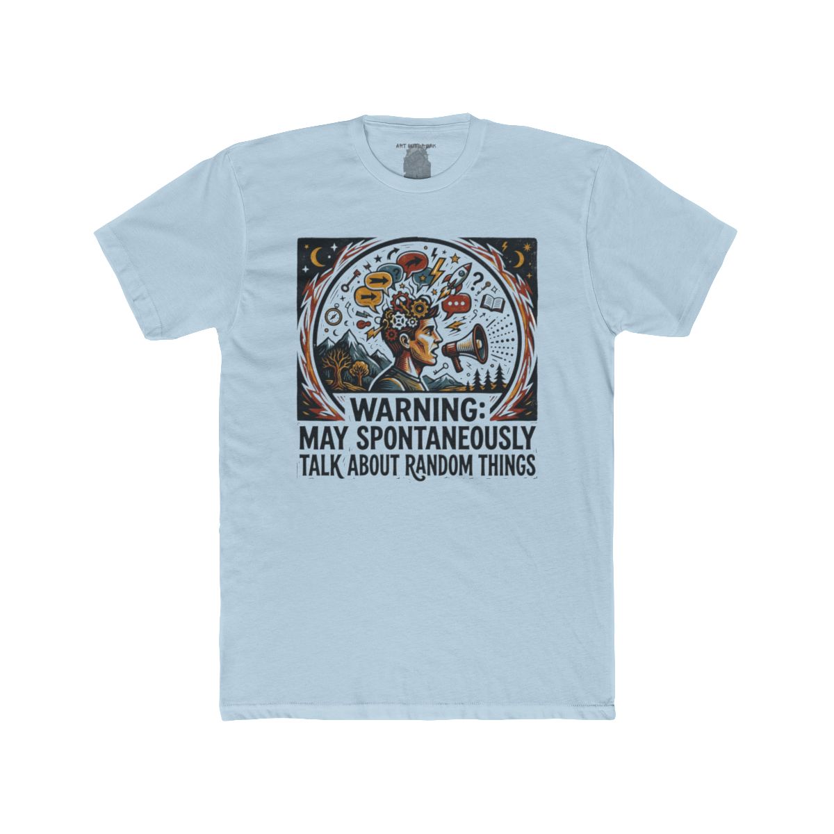 Warning: May Spontaneously Talk About Random Things Tee | Funny Conversation Shirt - Image 8