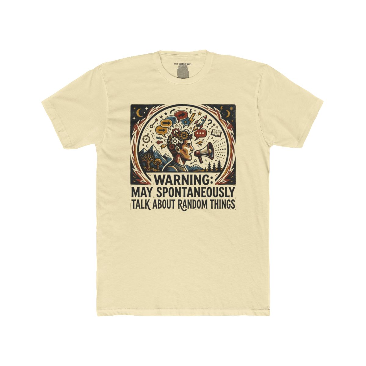 Warning: May Spontaneously Talk About Random Things Tee | Funny Conversation Shirt - Image 6