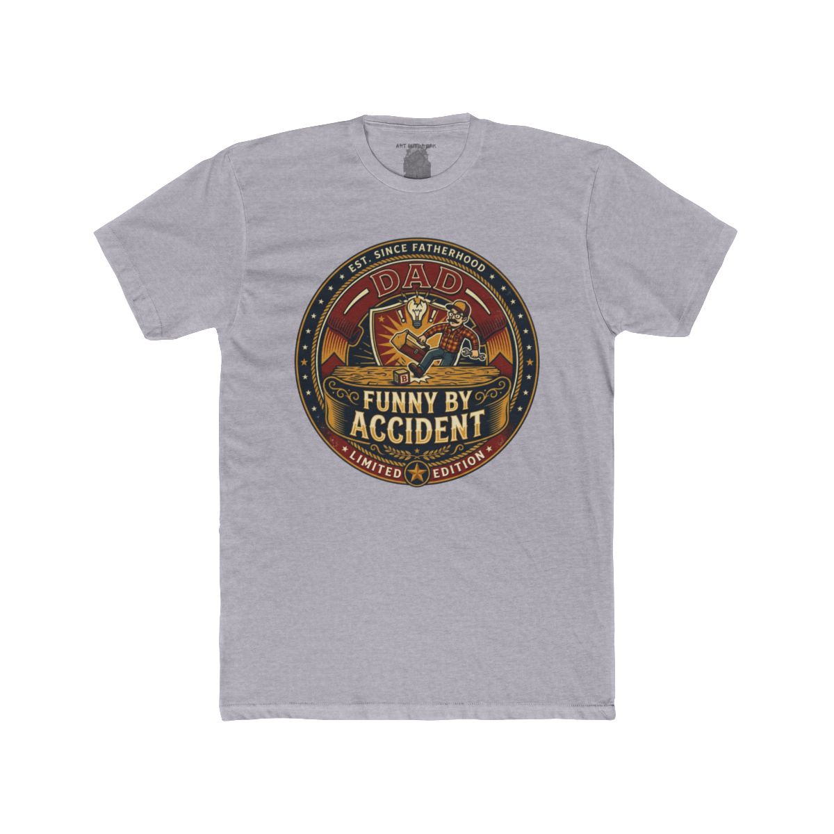 Dad Funny By Accident Tee | Retro Tiger Emblem, Limited Edition - Image 7