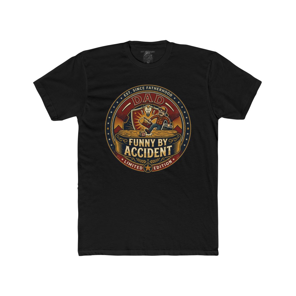 Dad Funny By Accident Tee | Retro Tiger Emblem, Limited Edition - Image 5